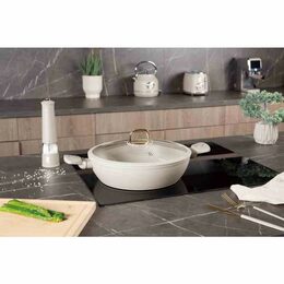 BERLINGERHAUS Pánev s titanovým povrchem a poklicí 30 cm Sahara Collection BH-8069