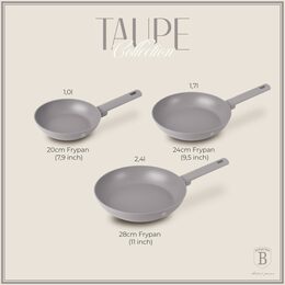 BERLINGERHAUS Sada pánví s titanovým povrchem 3 ks Taupe Collection BH-8108