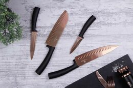 BERLINGERHAUS Sada nožů s nepřilnavým povrchem 4 ks Rosegold Metallic Line BH-2385