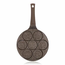 Pánev Banquet na 7 lívanců s nepřílnavým povrchem Granite Brown Smile 26 cm
