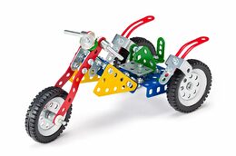 Stavebnice MERKUR 018 Motocykly 10 modelů 182ks v krabici 26x18x5cm