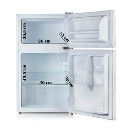 Lednice s mrazákem nahoře - bílá - Primo PR156FR, Objem chladničky: 61 l, Objem