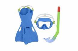 Set Bestway šnorchovací dětský Essential - ploutve, brýle, šnorchl (žluto-růžová, modro-zelená)