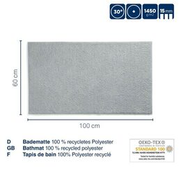 KELA Koupelnová předložka Maja 100% polyester nefrit zelená 100,0x60,0x1,5cm KL-23552
