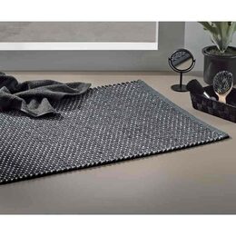 KELA Koupelnová předložka Miu směs bavlna/polyester kouřově modrá 100,0x60,0x1,0cm KL-24730
