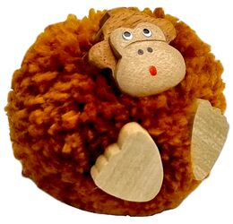 2Kids Toys Dřevěná magnetka velká pompon Opice
