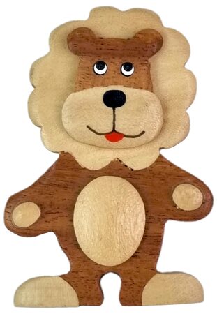 2Kids Toys Dřevěná magnetka velká Lev stojící