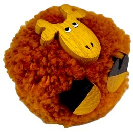 2Kids Toys Dřevěná magnetka velká pompon Žirafa