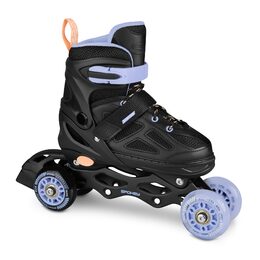 Spokey QUATTRO Brusle 4v1, černo-fialové, vel. 30-33