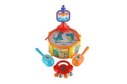 Hudební nástroje/sada plast 5ks v krabici 2 barvy v sáčku 27,5x28cm 3m+