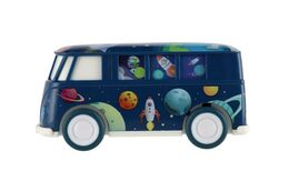 Autobus vesmír plast 13cm na setrvačník 2 barvy 12ks v boxu