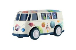Autobus vesmír plast 13cm na setrvačník 2 barvy 12ks v boxu