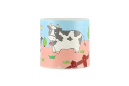 Plechovka zvuk krávy plast 6x6cm  12ks v boxu