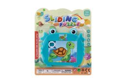 Přesouvačka hlavolam zvířátko plast 12,5x11cm 4 barvy  na kartě