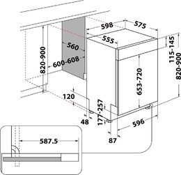 WBO 3T133 PF X MYČKA 60CM VES. WHIRLPOOL