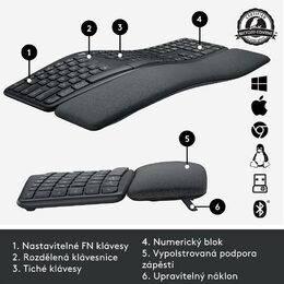 Ergo K860 Wireless Split Kbd US LOGITECH