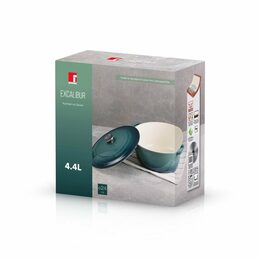 BERGNER Kastrol s keramickým povrchem a poklicí 24 cm Excalibur BG-36101-GR