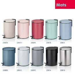 KELA Kosmetický koš nerez MATS 3 l kouřově modrá KL-23609