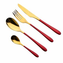 BERGNER Sada příborů nerez 16 ks Lisboa červená BG-45148-RD
