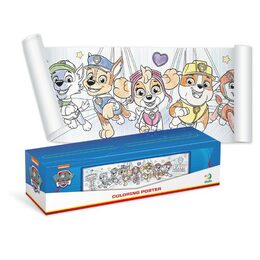 Plakát na vybarvení Tlapková patrola/Paw Patrol 70x16cm v krabičce 19x5x5cm