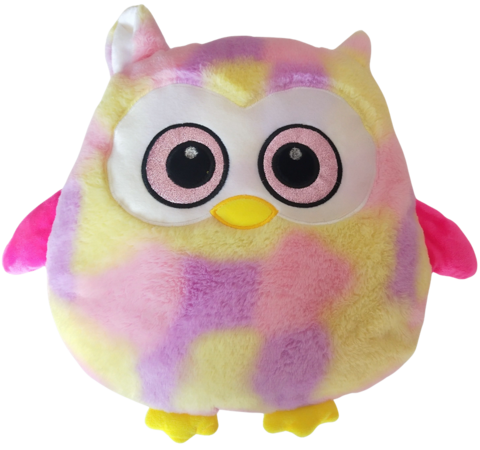 Polštář Sova duhová 35 cm