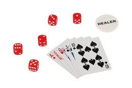 Poker sada 300ks + karty + kostky v hliníkovém kufříku v krabici 40x24x8cm