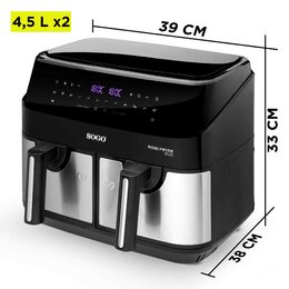 Chytrá, multifunkční a dvojtá horkovzdušná fritéza SOGO SS-10845