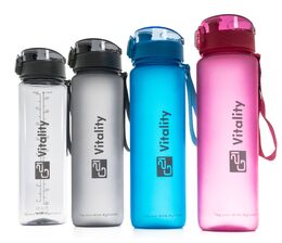 Láhev G21 na pití, 1000 ml, šedá-zmrzlá