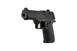Pistole na měkké kuličky kov/plast 10cm + náboje 28ks 2 druhy na kartě 8ks v boxu
