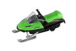 Sněžný skútr kov/plast 13cm na zpětné natažení 6 barev 12ks v boxu