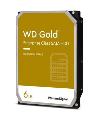 HDD 3,5" Western Digital Gold 6TB SATA III, rychlost otáček: 7200 ot/min, 256MB cache