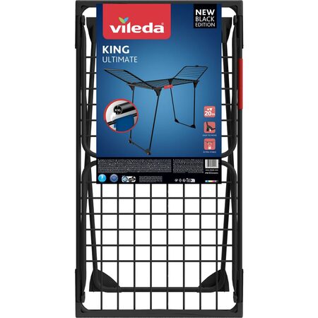 KING SUŠÁK NA PRÁDLO ČERNÝ 20M VILEDA