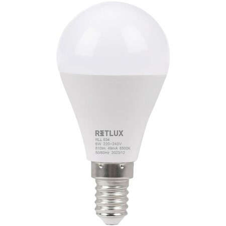 RLL 634 G45 E14 miniG 6W DL D RETLUX