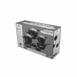 Sada nádobí Berlingerhaus s mramorovým povrchem 10 ks Black Rose Collection