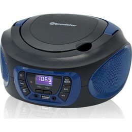 Přehrávač Roadstar, CDR-365U/BLue, přenosný, CD/MP3, rádio PLL, USB, AUX IN, CD,