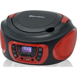 Přehrávač Roadstar, CDR-365U/RD, přenosný, CD/MP3, rádio PLL, USB, AUX IN, CD,