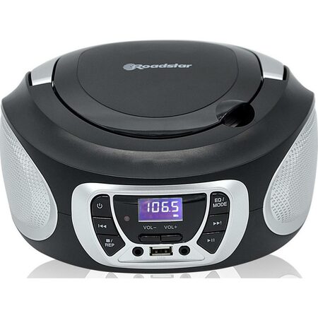 Přehrávač Roadstar, CDR-365U/SL, přenosný, CD/MP3, rádio PLL, USB, AUX IN, CD,
