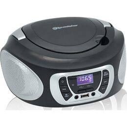 Přehrávač Roadstar, CDR-365U/SL, přenosný, CD/MP3, rádio PLL, USB, AUX IN, CD,