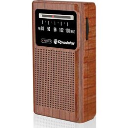 Rádio Roadstar, TRA-1230/WD, přenosné, FM, 1 x repro, 2x AA, barva dřevo