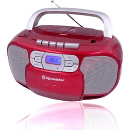 Radiomagnetofon Roadstar, RCR-4635UMPRD, PLL FM, CD MP3, USB, AUX in, červená