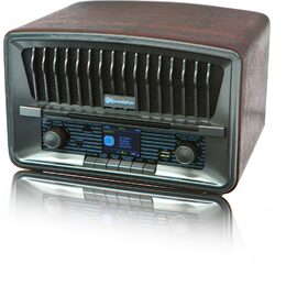 Rádio Roadstar, HRA-270CD+BT, vintage styl, DAB+/DAB/RDS, CD/MP3, Bluetooth, 2 x