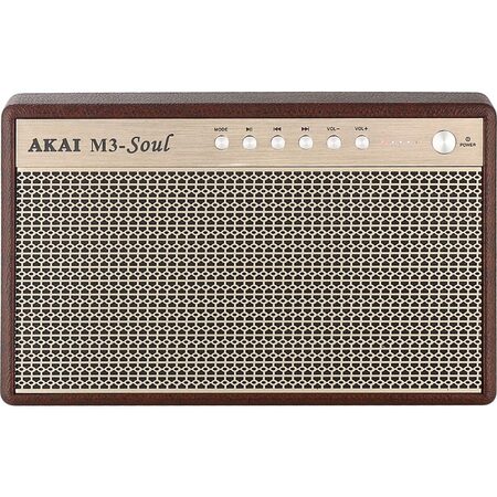 Reproduktor AKAI, M3 SOUL, Coffe, přenosný, Bluetooth, 2 x USB, 20 W RMS