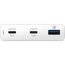 Rychlonabíječka do sítě Epico 60W USB-C PD 18W a USB QC 3.0 bílá
