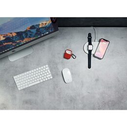 Bezdrátová nabíjecí podložka Epico 2v1 pro Apple Watch a iPhone bílá