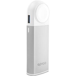 Bezdrátová power banka Epico 5200 mAh pro Apple Watch stříbrná