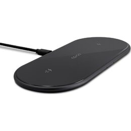 Bezdrátová nabíjecí podložka Epico UltraSlim Dual Wireless 18W fast charger čern