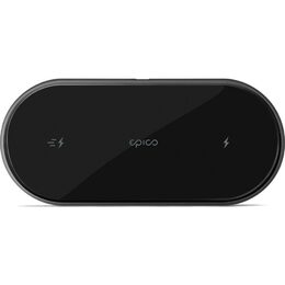 Bezdrátová nabíjecí podložka Epico UltraSlim Dual Wireless 18W fast charger čern