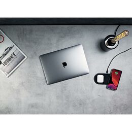 Bezdrátová nabíjecí podložka Epico UltraSlim Dual Wireless 18W fast charger čern