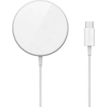 Bezdrátová hliníková nabíječka Epico s podporou uchycení MagSafe stříbrná