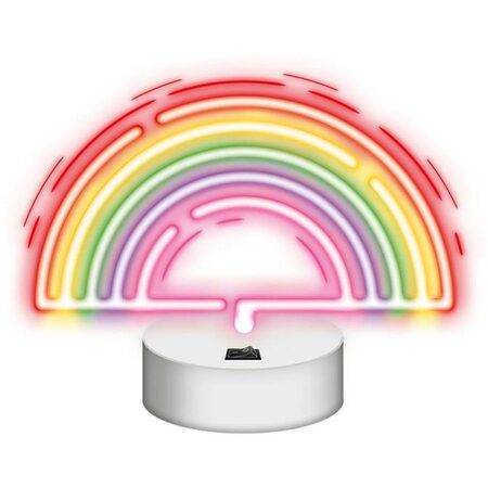 Dekorativní LED neon na stojanu Duha barevná
